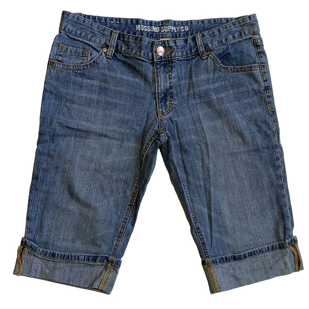 Mossimo Y2K Women's Shorts Size 15 Bermuda Denim Blue Jeans Cotton